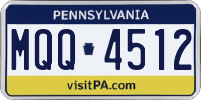 PA license plate MQQ4512