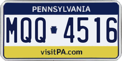 PA license plate MQQ4516