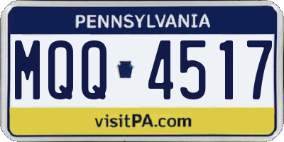 PA license plate MQQ4517