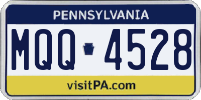 PA license plate MQQ4528
