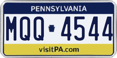 PA license plate MQQ4544