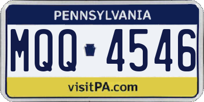 PA license plate MQQ4546