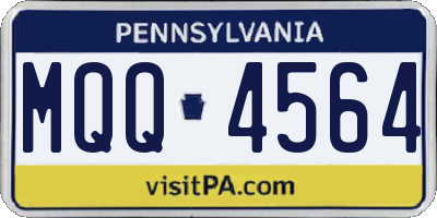 PA license plate MQQ4564