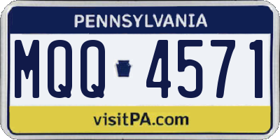 PA license plate MQQ4571