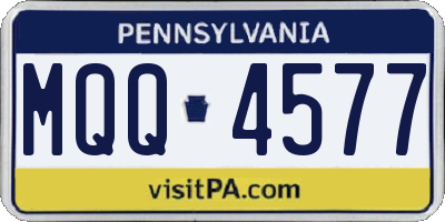 PA license plate MQQ4577