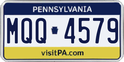 PA license plate MQQ4579