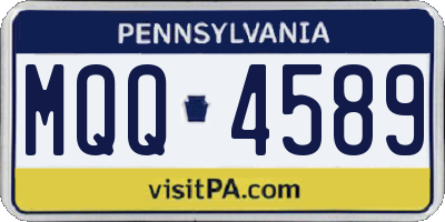PA license plate MQQ4589