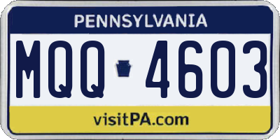 PA license plate MQQ4603