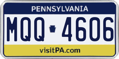 PA license plate MQQ4606