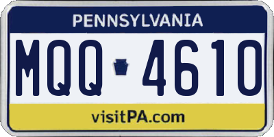PA license plate MQQ4610