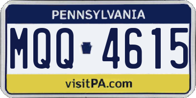 PA license plate MQQ4615