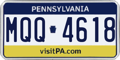PA license plate MQQ4618