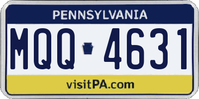 PA license plate MQQ4631