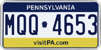 PA license plate MQQ4653
