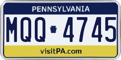 PA license plate MQQ4745