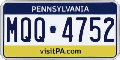 PA license plate MQQ4752
