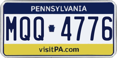 PA license plate MQQ4776