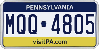 PA license plate MQQ4805
