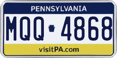 PA license plate MQQ4868
