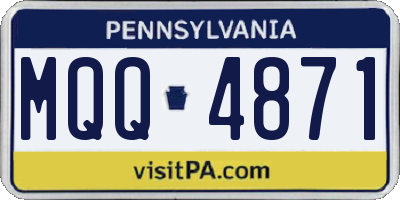 PA license plate MQQ4871