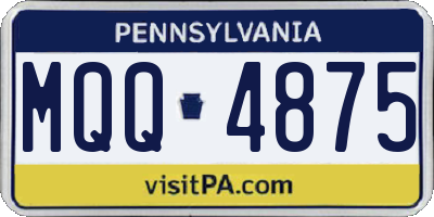 PA license plate MQQ4875