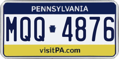 PA license plate MQQ4876