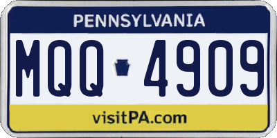 PA license plate MQQ4909