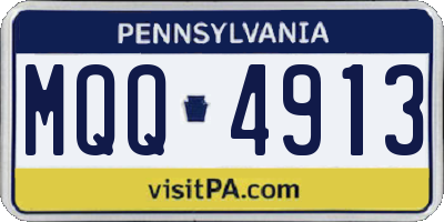 PA license plate MQQ4913
