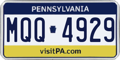 PA license plate MQQ4929