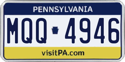 PA license plate MQQ4946