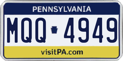 PA license plate MQQ4949