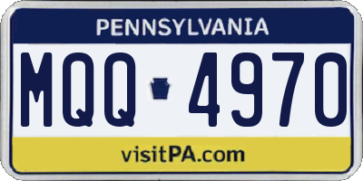 PA license plate MQQ4970