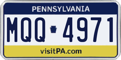 PA license plate MQQ4971