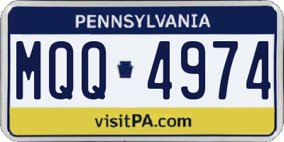 PA license plate MQQ4974