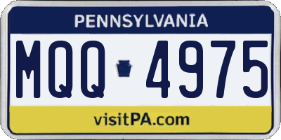PA license plate MQQ4975