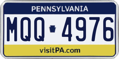 PA license plate MQQ4976