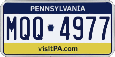 PA license plate MQQ4977