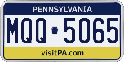 PA license plate MQQ5065