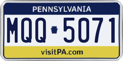 PA license plate MQQ5071