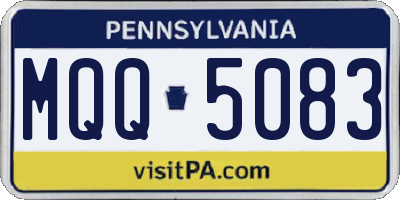 PA license plate MQQ5083