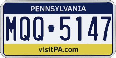 PA license plate MQQ5147