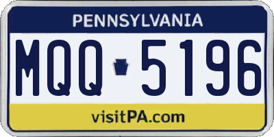 PA license plate MQQ5196