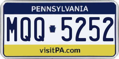 PA license plate MQQ5252