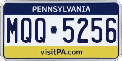 PA license plate MQQ5256