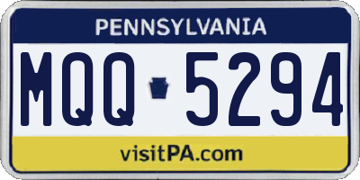 PA license plate MQQ5294