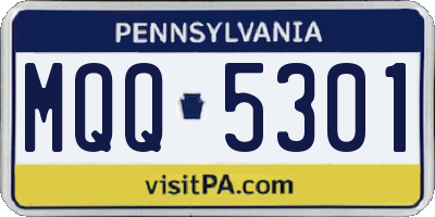 PA license plate MQQ5301
