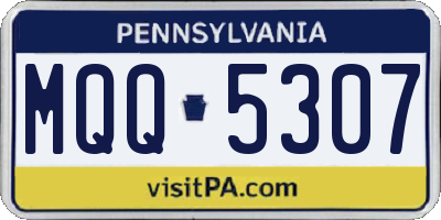 PA license plate MQQ5307