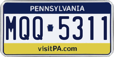 PA license plate MQQ5311