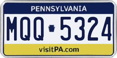 PA license plate MQQ5324