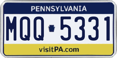 PA license plate MQQ5331